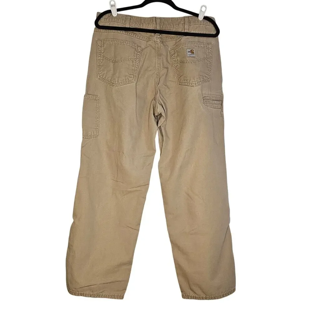 Carhartt Cat 2 Original Fit Flame Resistant Khaki Work pants size 36 x 30